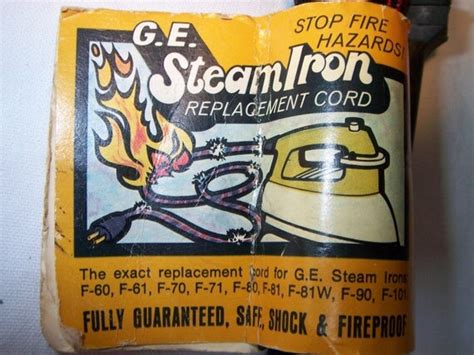 Vintage GE Steam Iron replacement cord in package by CottageClever