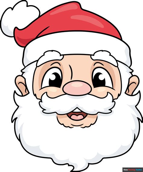 How to Draw a Santa Claus Face - Really Easy Drawing Tutorial