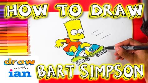 How to Draw Bart Simpson On a Skateboard - YouTube