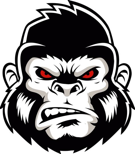 Gorilla Head Drawing - Gorilla Logo Png Clipart - Full Size Clipart ...