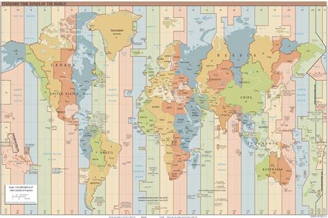 World Map With Clock - United States Map