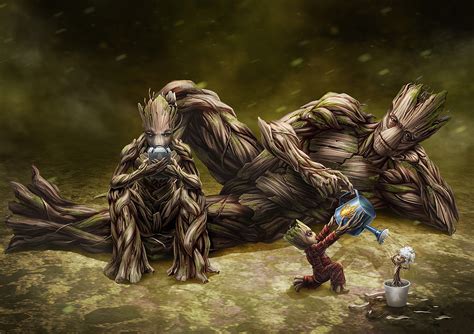 Cool Groot Art Wallpaper, HD Superheroes 4K Wallpapers, Images and ...