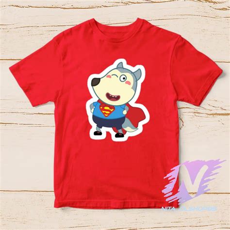 Wolfoo superhero T-Shirt wolfo Children's Shirt Animation series ...