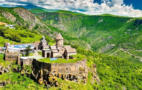 Premium Photo | Aerial view of tatev monastery. unesco world heritage ...