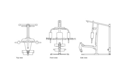 Pec Deck Machine - Free CAD Drawings