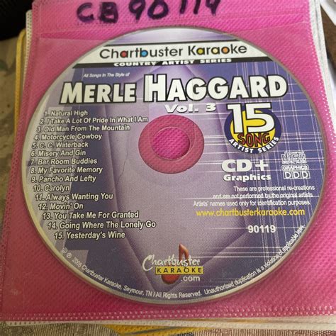 chartbuster karaoke cds merle haggard 90119 | eBay