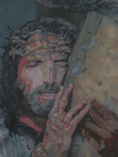 Jesus Carrying the Cross Painting by Bennie Parker - Pixels