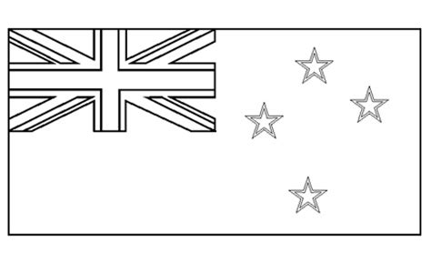 Flags Of The World - Colouring Pages - New Zealand