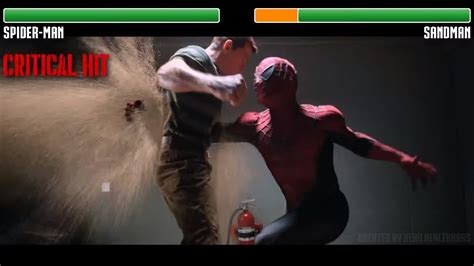 Spider-man vs. Sandman First Fight WITH HEALTHBARS | HD | Spider-man 3 ...