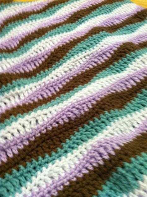 Wave stitch afghan. | Crochet afghan, Crochet, Crochet stitches