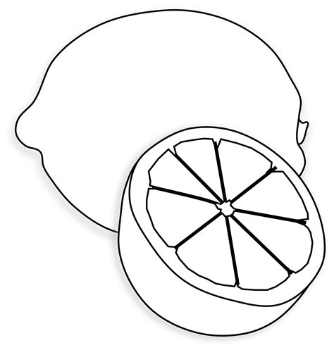 Lemon Printable Coloring Page