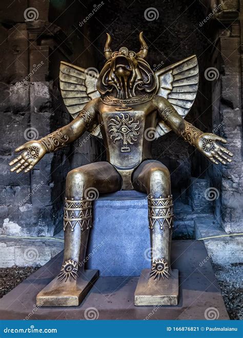 Statue of Pagan God Moloch Molech Placed at the Entrance To the ...