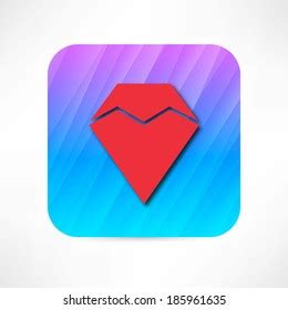 Ruby Icon Stock Vector (Royalty Free) 185961635 | Shutterstock