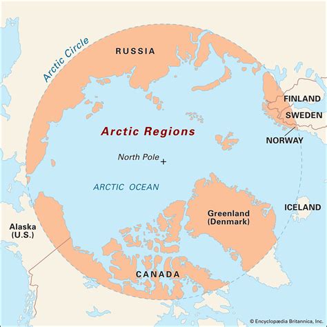 World Map Arctic Circle