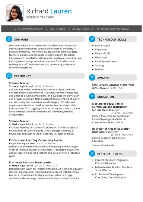 Teacher Resume Format: A Guide for Fresher and Experienced Teachers ...