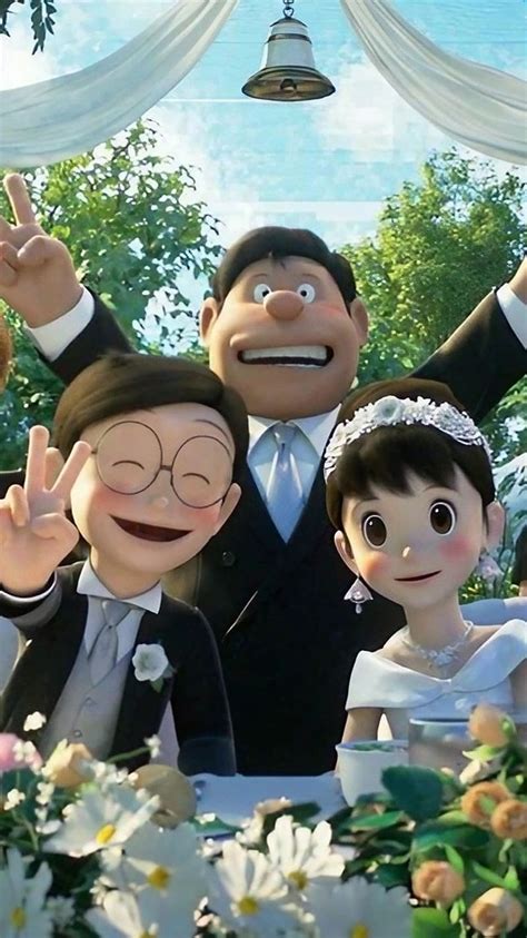 Ceremonia de boda de Nobita Shizuka, boda de nobita shizuka, ceremonia ...