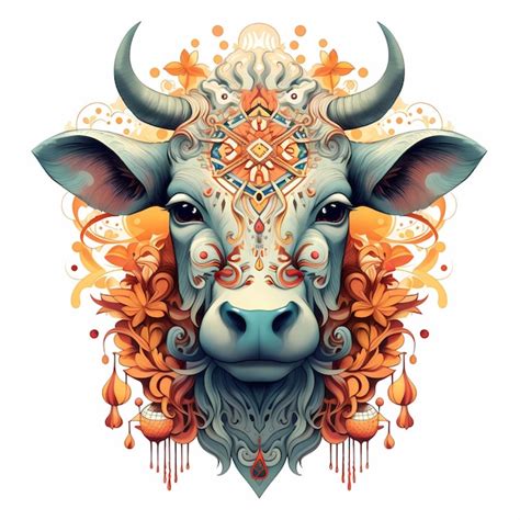 Premium AI Image | Sacred Cow illustration