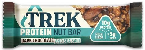 TREK Dark Chocolate & Sea Salt Protein Nut Bar | TREK