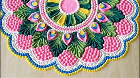 Krishna janmashtami rangoli designs with colours – Simple Craft Ideas