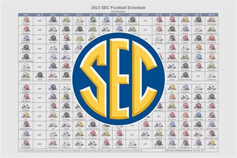 2023 SEC Football Helmet Schedule