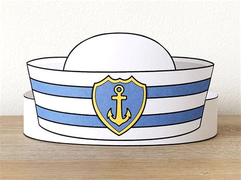 Paper Sailor Hat Template