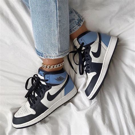 NIKE AIR JORDAN 1 RETRO HIGH OG ‘OBSIDIAN UNC’ GS 7Y, Women's Fashion ...