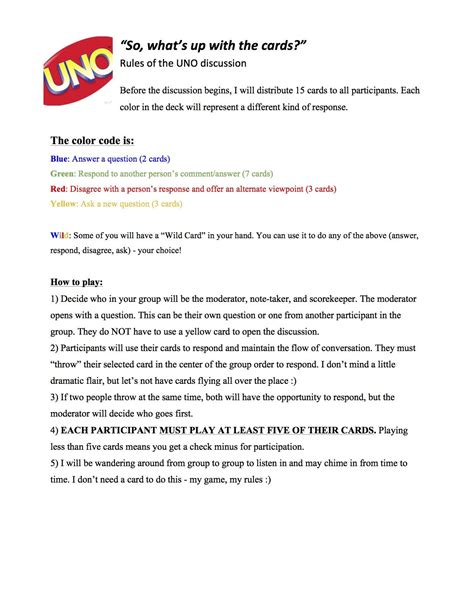 Printable Rules For Uno Flip