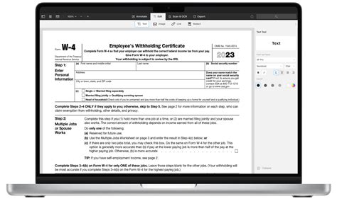 W4 Fillable Form 2023 - Printable Forms Free Online