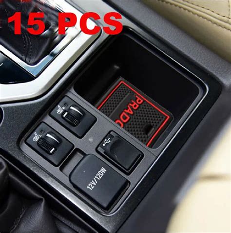 15PCS Rubber Non Slip Interior Door Mat For Toyota Land Cruiser Prado ...