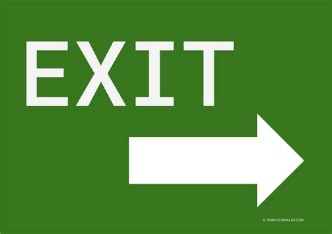 Exit Only Sign Printable - Printable Templates