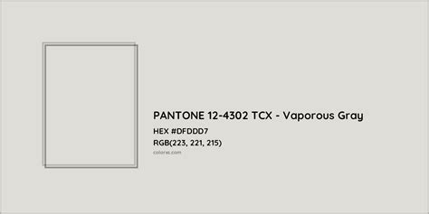 About PANTONE 12-4302 TCX - Vaporous Gray Color - Color codes, similar ...