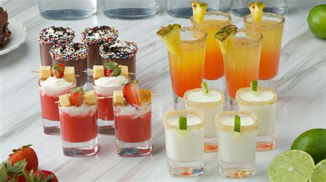 Cake Shots 4 Ways with Flavored Vodkas