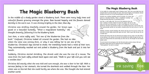 The Magic Blueberry Bush – Short Story Examples – Twinkl