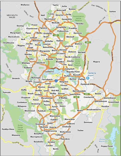 Canberra Map, Australia - GIS Geography