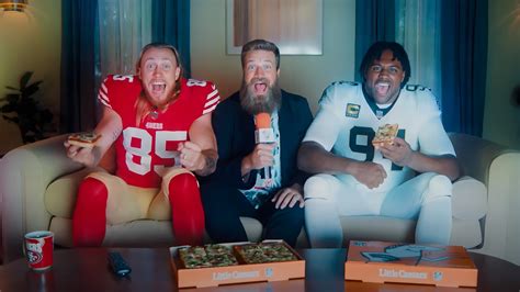 Who Eats Pizza With George Kittle In That Little Caesars Commercial?