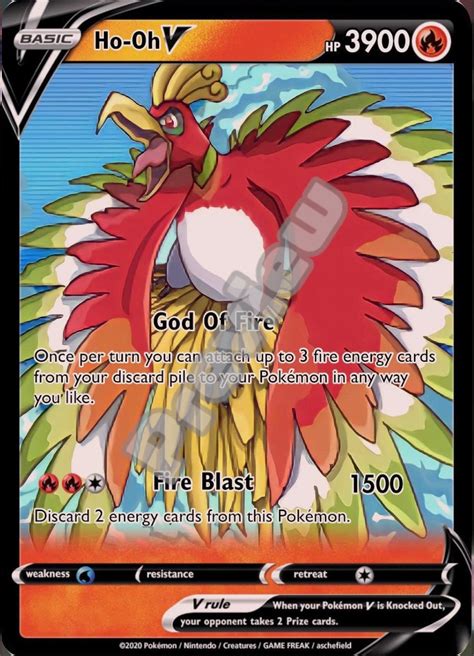 HO-OH V Pokemon Card - Etsy