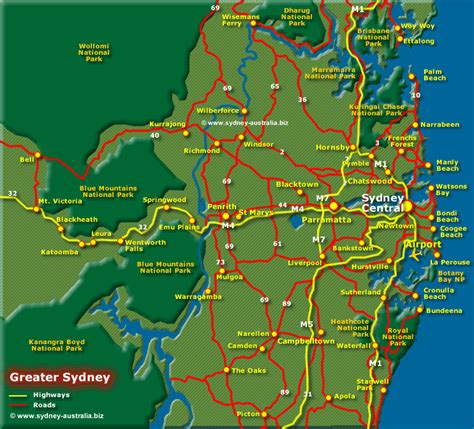 Map of Greater Sydney Surrounds