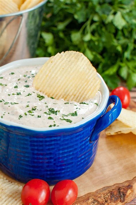 Easy Sour Cream Dip for Chips or Veggies - Dip Recipe Creations