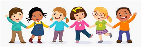 Kids Holding Hands Cartoon, HD Png Download , Transparent Png Image ...