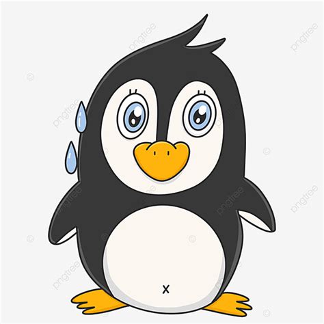 Desenho Animado De Pinguim Clipart PNG , Pinguim, Suor Frio, O Medo ...