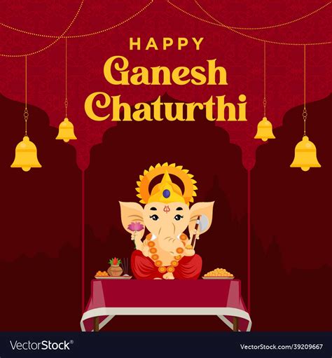 Banner design of happy ganesh chaturthi Royalty Free Vector