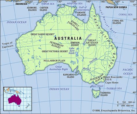 Australia Map Physical Features - Alvina Margalit