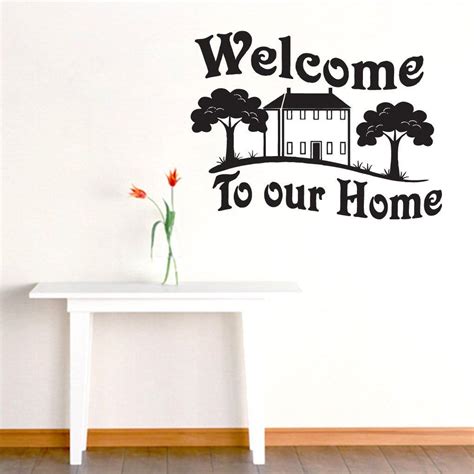 Welcome to Our Home Wall Decal Decorative Art Decor Sticker - Etsy ...