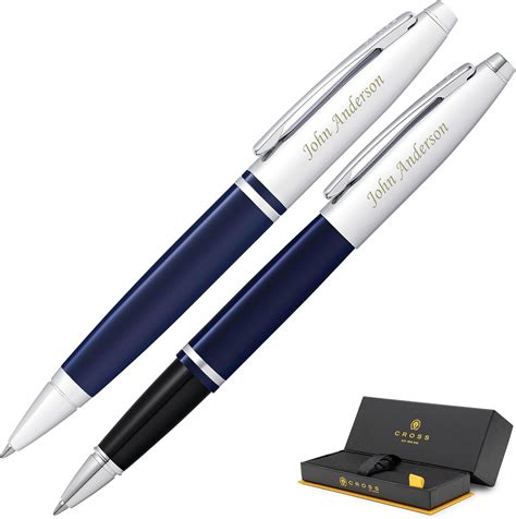 Amazon.com : Cross Pen Set | Engraved Cross Calais Twist Action ...