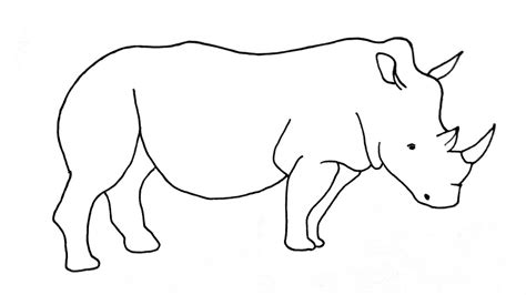 How To Draw A Rhino (Easy Step By Step Tutorial - Bujo Babe