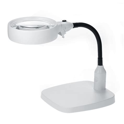 2 in 1 LED Desktop Magnifier Desk Lamp glasses magnifier with 120mm 10X ...