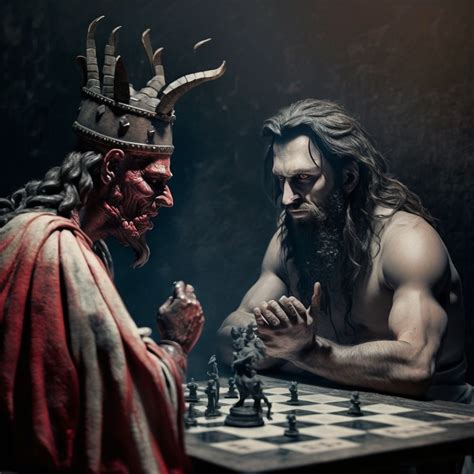 Jesus and Satan Playing Chess by MrJsAIArt on DeviantArt