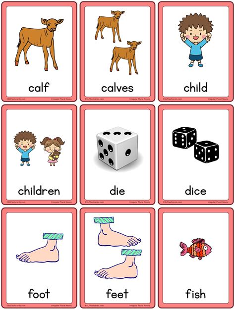 Plural Nouns Cards