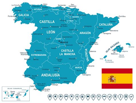 Map of Spain - Guide of the World