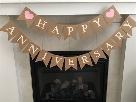 Happy Anniversary Banner Anniversary Banner Wedding - Etsy